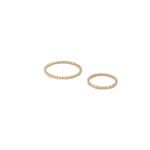 Load image into Gallery viewer, Gold fill beaded stackable rings
