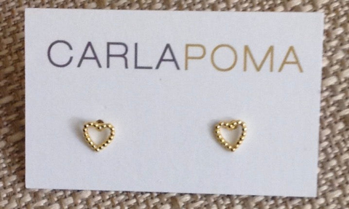 Open Heart Milgrain Studs