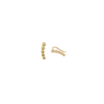 Load image into Gallery viewer, Circle gold fill stud climbers earrings
